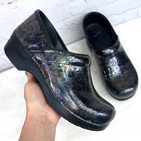 Dansko Shoes - |•DANSKO•| Pretty Multi Blue-Green Color Slip On Comfort Clogs